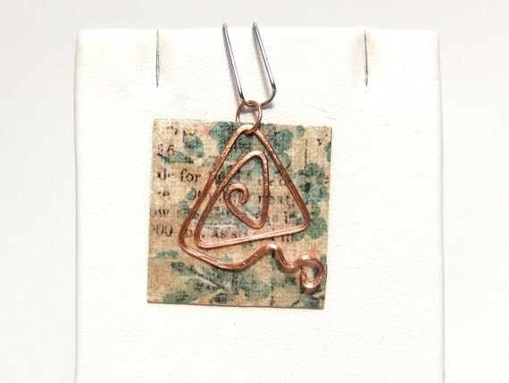 Copper Scroll Pendant