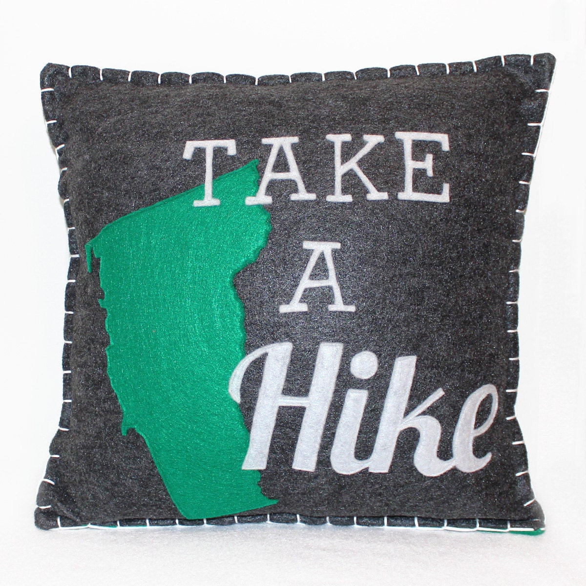 Take a Hike Vermont Eco Felt Pillow