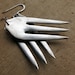 recycled silverware COCKTAIL FORK earrings