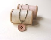 Vintage Button Necklace 100 years old, repurposed jewelry, pastel colours, distressed, shabby chic style