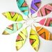 Jewelry, Dangle Earrings, Neon Aztec - 4.5 inch - You Pick Color - Handpainted Faux Leather Dangle Feather Earrings