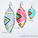 Itty Bitty Neon Aztec - 2.5 inch - Faux Leather Feather Earrings - Assorted Colors Available - SALE -  Free Shipping