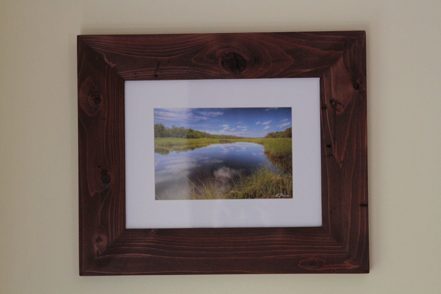 Jobs Creek in HDR: 6x9" print framed in reclaimed cedar