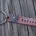 Personalized Hand Stamped Copper Key Chain with Double Flower