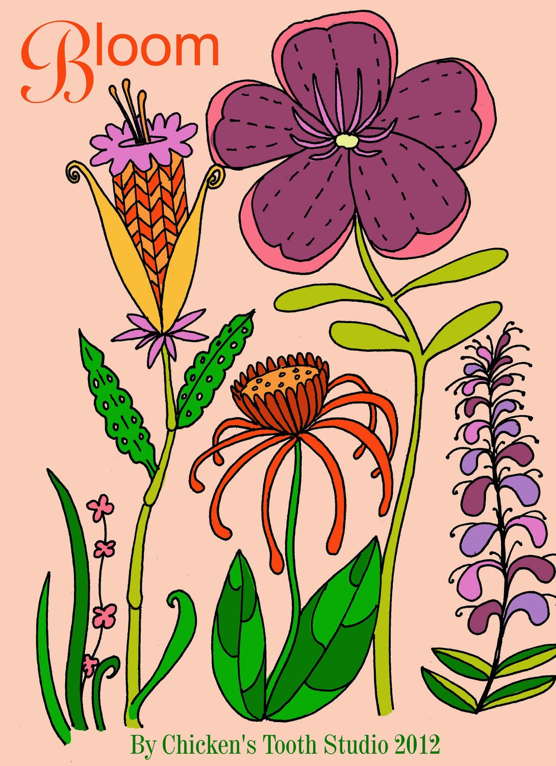 Printable Coloring Book BLOOM
