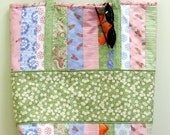 Quilted tote bag, Beach Tote, Market bag, Carry on. pretty pastels