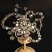 Handmade hair piece - Upcycled diamente clip with beaded flower