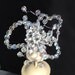 Handmade hair piece - Upcycled diamente clip with beaded flower