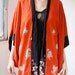 Black and red reversible silk kimono