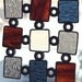 Contemporary geometric stain glass suncatcher