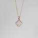 Delicate simple everyday alhambra ivory clover necklace