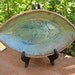 Stoneware Leaf Plate Handmade Pottery Platter (091112)
