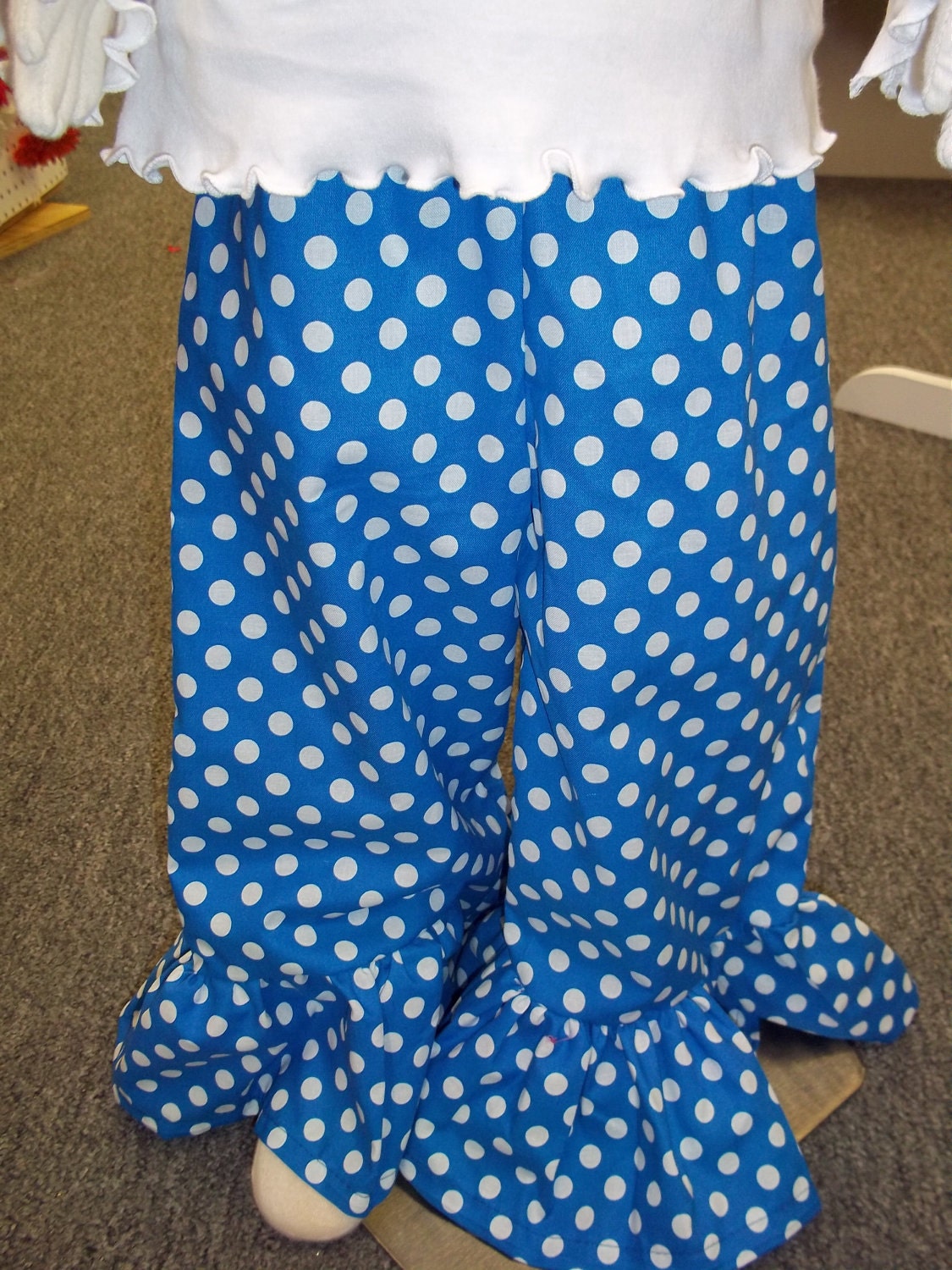 UK WILDCATS Girls Size 6 Cheer Uniform Personalized Handmade Boutique Ruffle Shirt & Pant Set