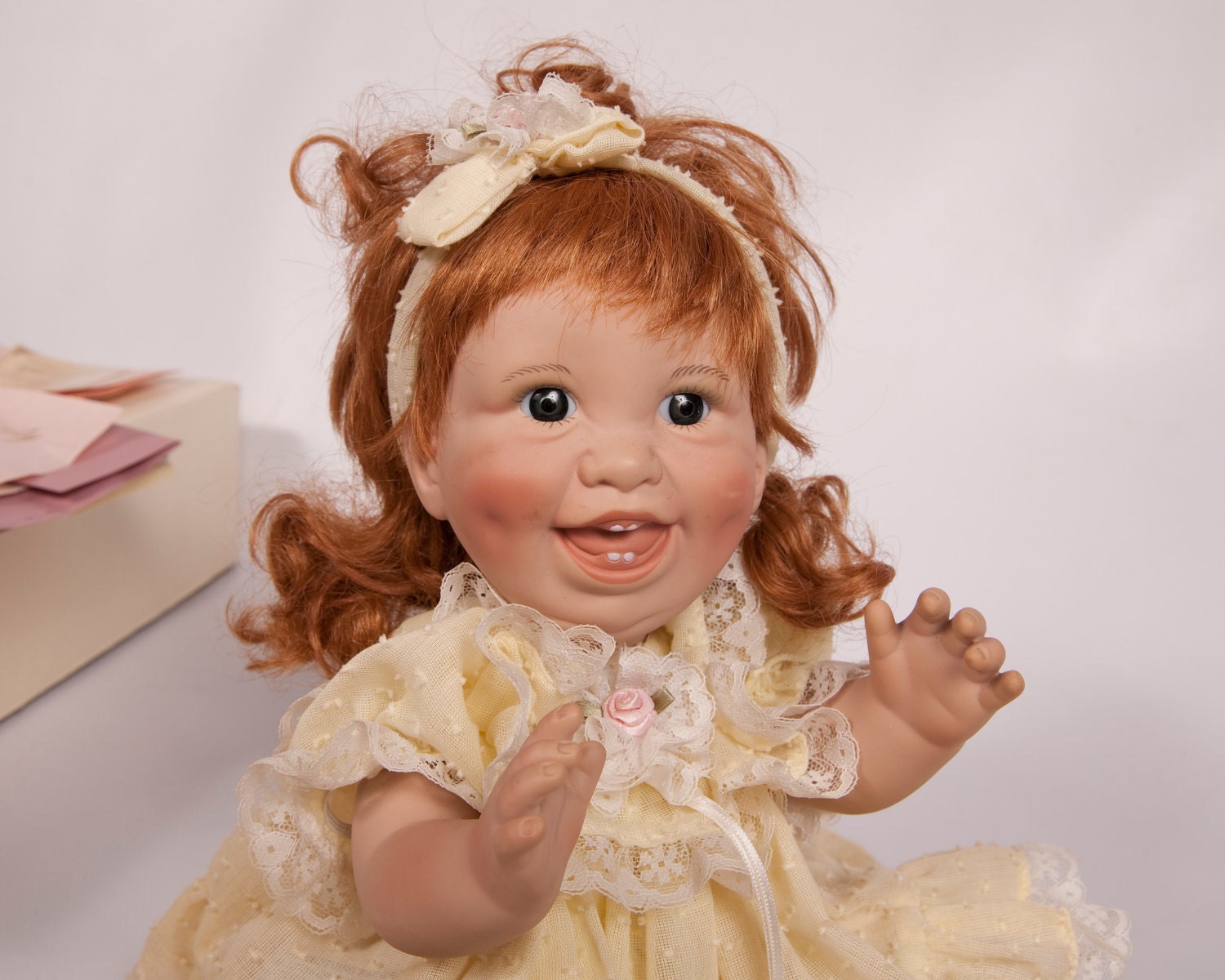 Vintage Lee Middleton Original Baby Doll 1991 Missy Buttercup Original Box Hand Signed Red Hair Collectible Doll