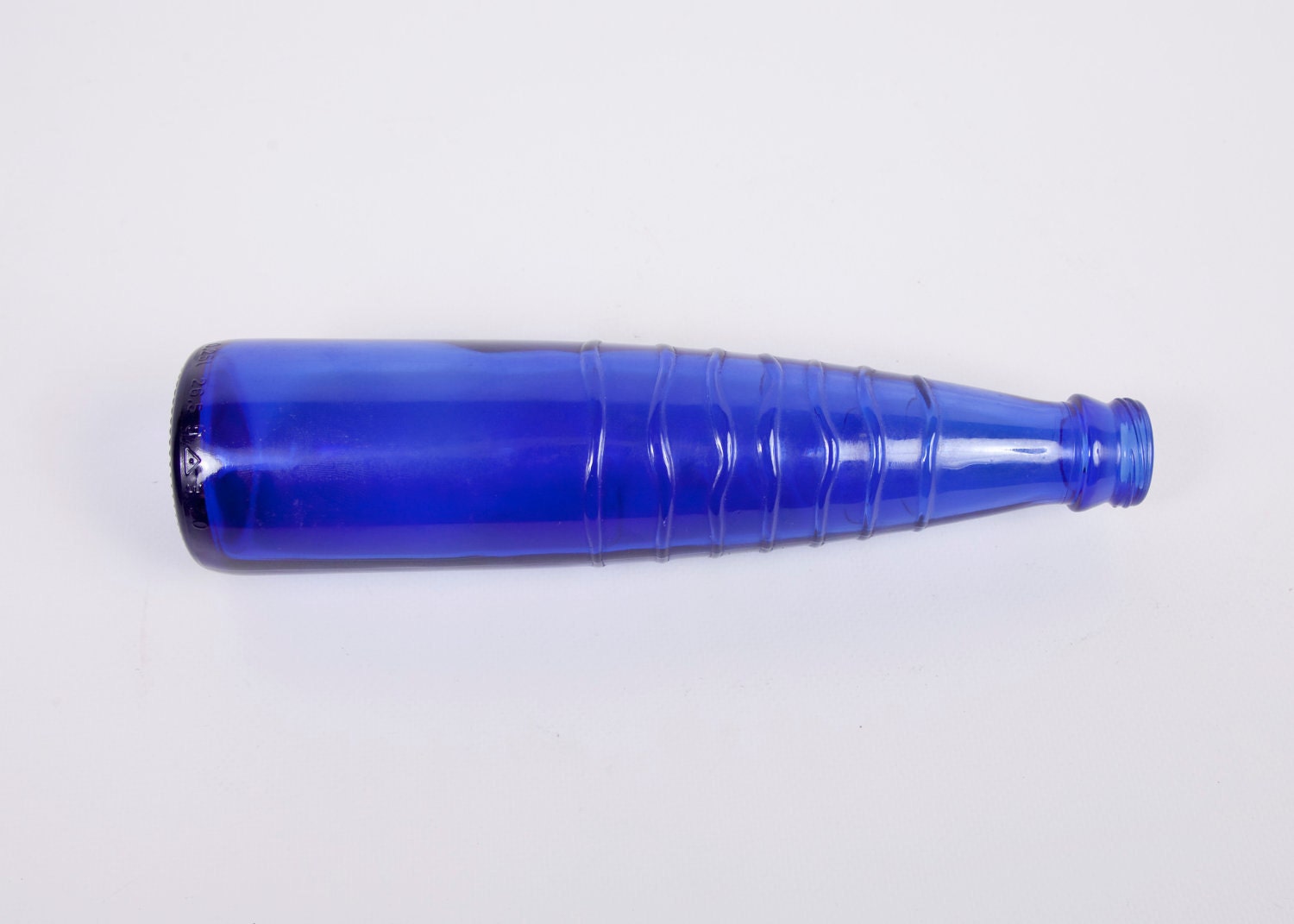 Vintage Cobalt Blue Bottle Jar Apothecary Depression Glass