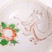 Vintage Dragon Candy Dish Made in Japan Moriage Embossed Handpainted Orange Porcelain Bowl Double Handles
