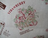 Half Yard Cotton Linen Fabric for Craft,Floral,Garden,Letter,Vintage Color,Basket Of Flowers,Fruitie,Strawberry,Seed,Pattern,fabric (C162)