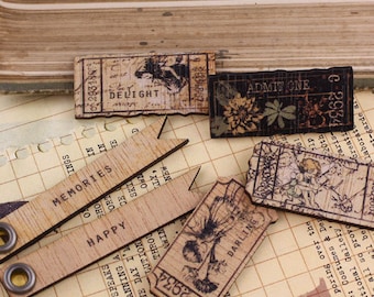 Nature Garden Wooden Tickets Scrapbook Embellishment by Prima Marketing