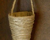 Burlap cone for flowers ,wedding flower holders,