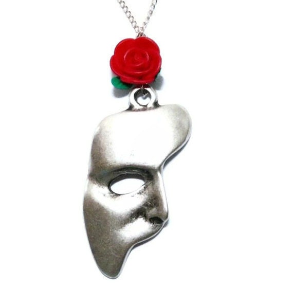 Phantom Of The Opera Necklace, Phantom Mask, Phantom Rose, Phantom Of The Opera Pendant