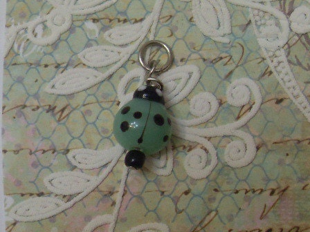 Green Lady Bug Charm