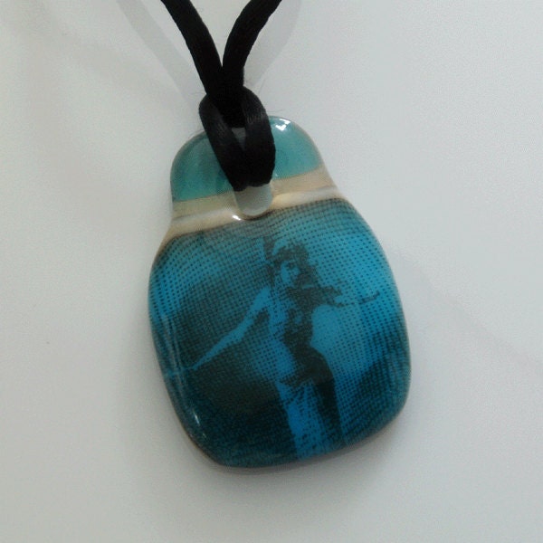 Mata Hari pendant - one of a kind fused glass