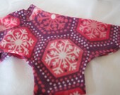 Sweater Snowflake in Pinks Fleece  Sz Med