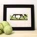 Horse Art Print - Galloping Horse Giclee - Horse Lover Gift - Summer Decor - Green, White & Brown 8x10