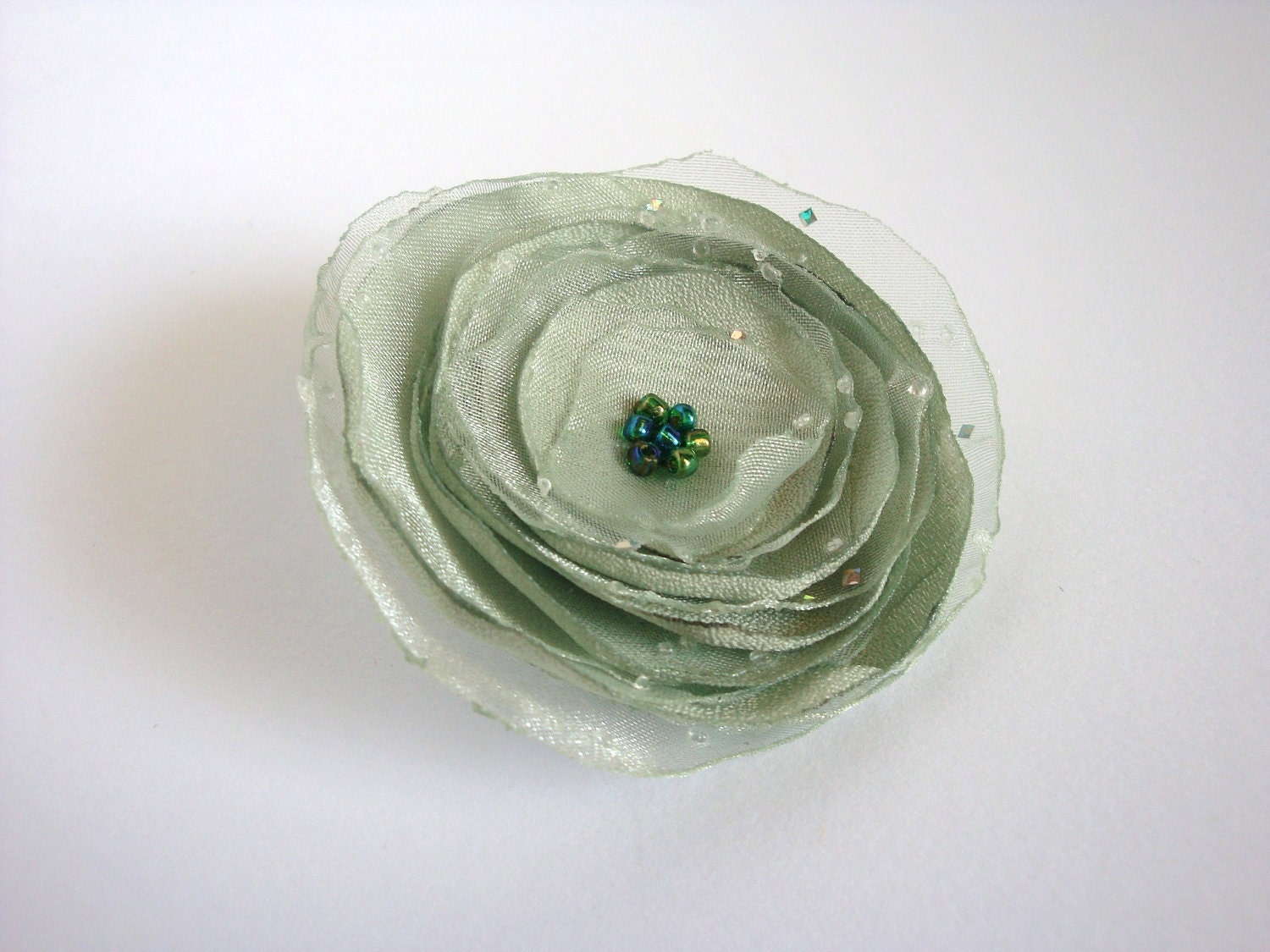 Sage Green  Flower  Embellishment