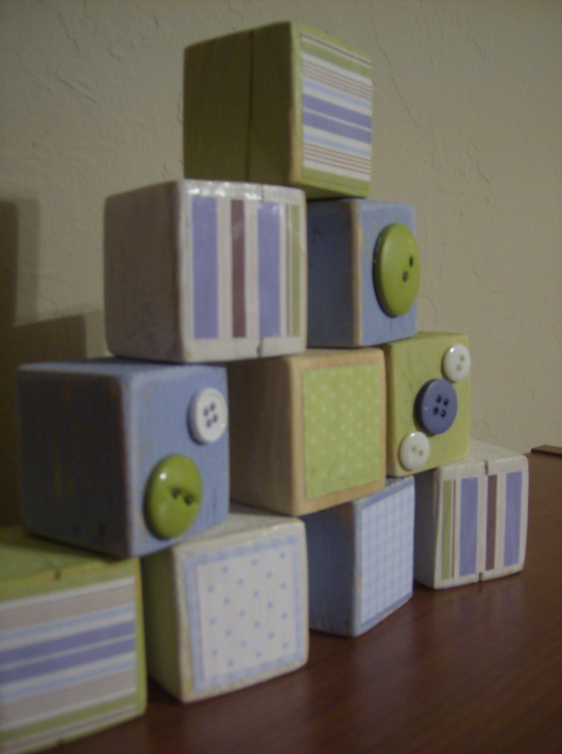 boys vintage style button  wooden blocks - wood nursery blocks - maternity baby photography props - baby photo props