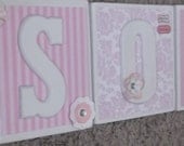 Owl Paisley Nursery Wall Letters - Hanging Wooden Wall Letters - Personalized Custom Nursery Wall Letters - Kids Baby Letters
