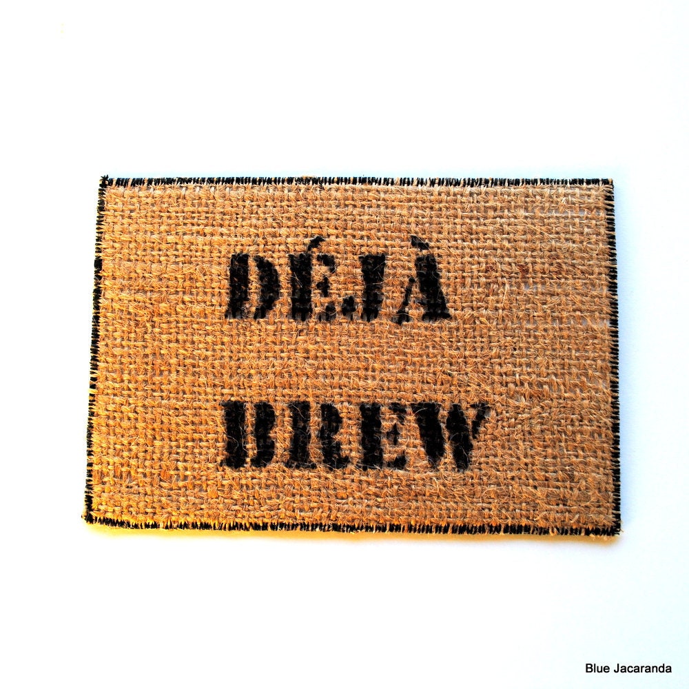 Burlap Card - Déjà Brew - Upcycled Coffee Sack