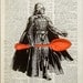 Star wars geekery, Star wars art print, Star wars geek, Darth vader, Geek Gift for Husband, Book Art Decor- Darth Vader got a new lightsaber