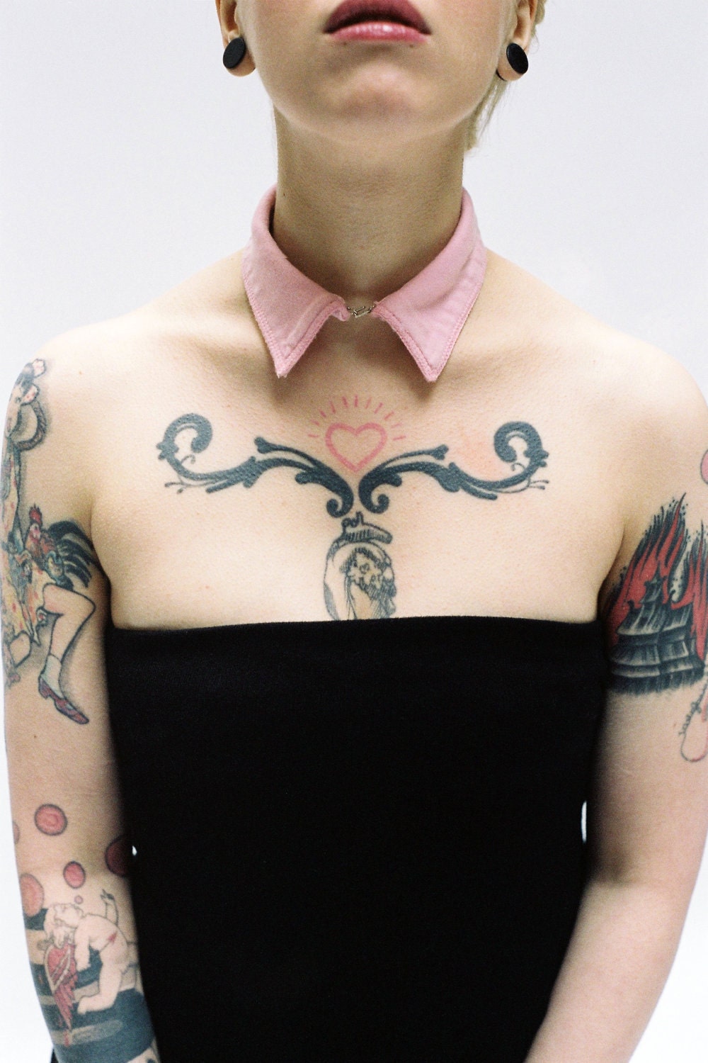 Collier Rose Bonbon Façon Faux Col COTTON CANDY