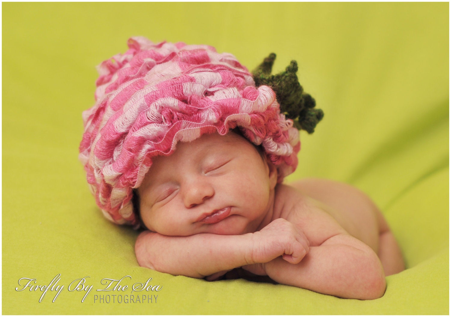 Adorable Rose flower, soft crochet  baby hat, perfect newborn photo prop.