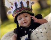 Thanksgiving Indian hat, perfect newborn photo prop.