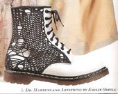 KNIT Doc Martens, shredded