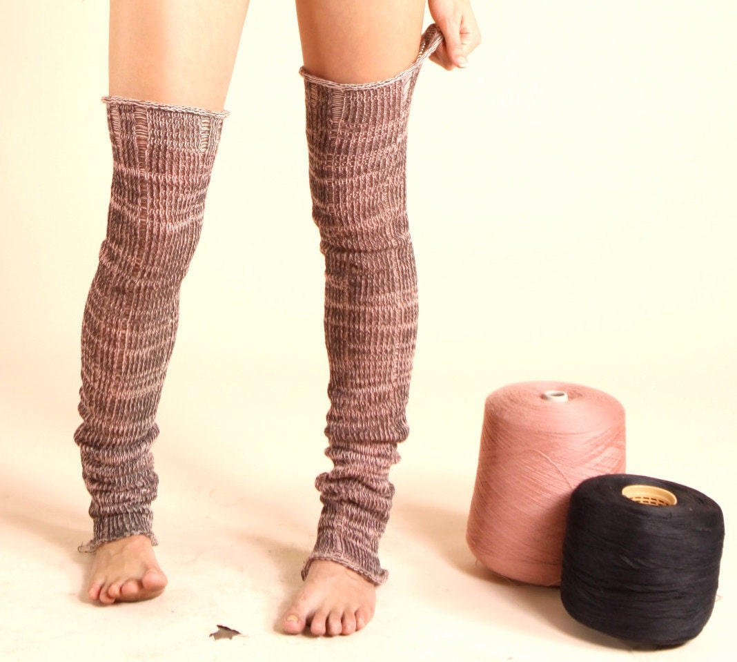 Leg-Warmers, textured with color