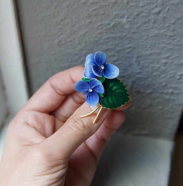 Purple Flower Brooch