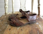 Vintage Childrens Sandals, 1950s Leather Sandals