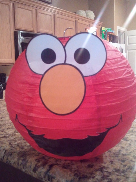 Elmo Inspired Birthday Paper Lantern