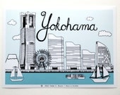 Yokohama Skyline - Illustration by: Taren S. Black