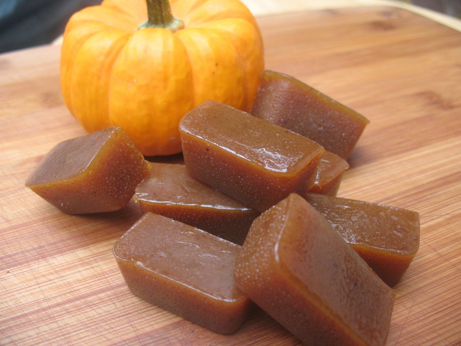 Vegan Organic Pumpkin Spice Caramels