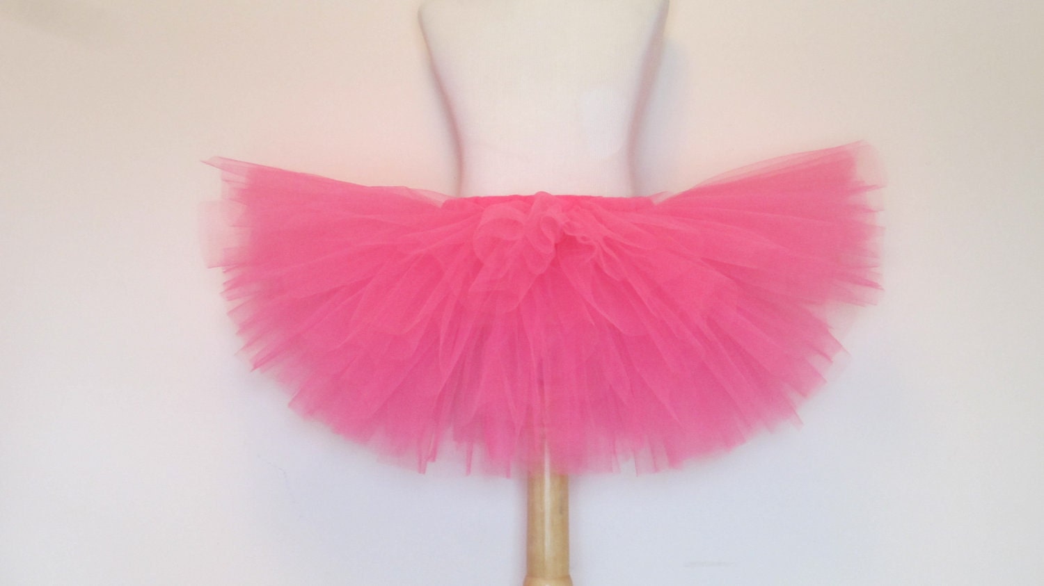 Shocking Pink Tutu Skirt Hot Neon Sewn Girls Toddler 80's Costume by American Blossoms
