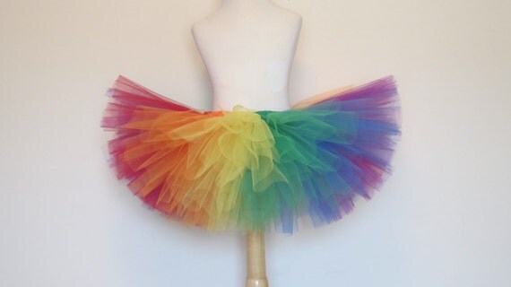 Rainbow Tutu Skirt Girls Rainbow Tutu Baby by AmericanBlossoms