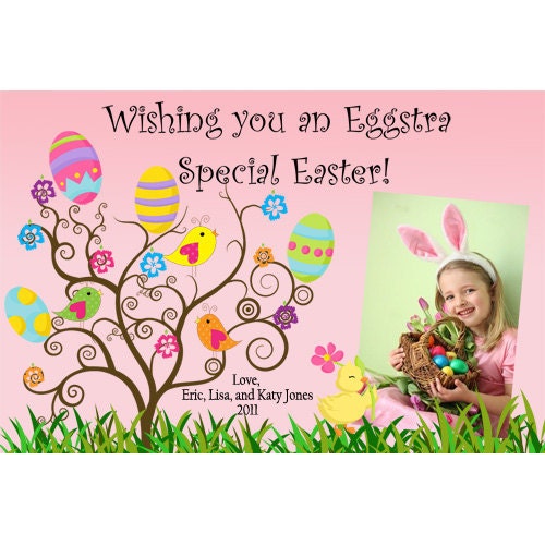 Easter Photo Holiday Greeting Card Digital File