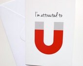I'm Attracted to U A6 Valentine's Card by hello DODO