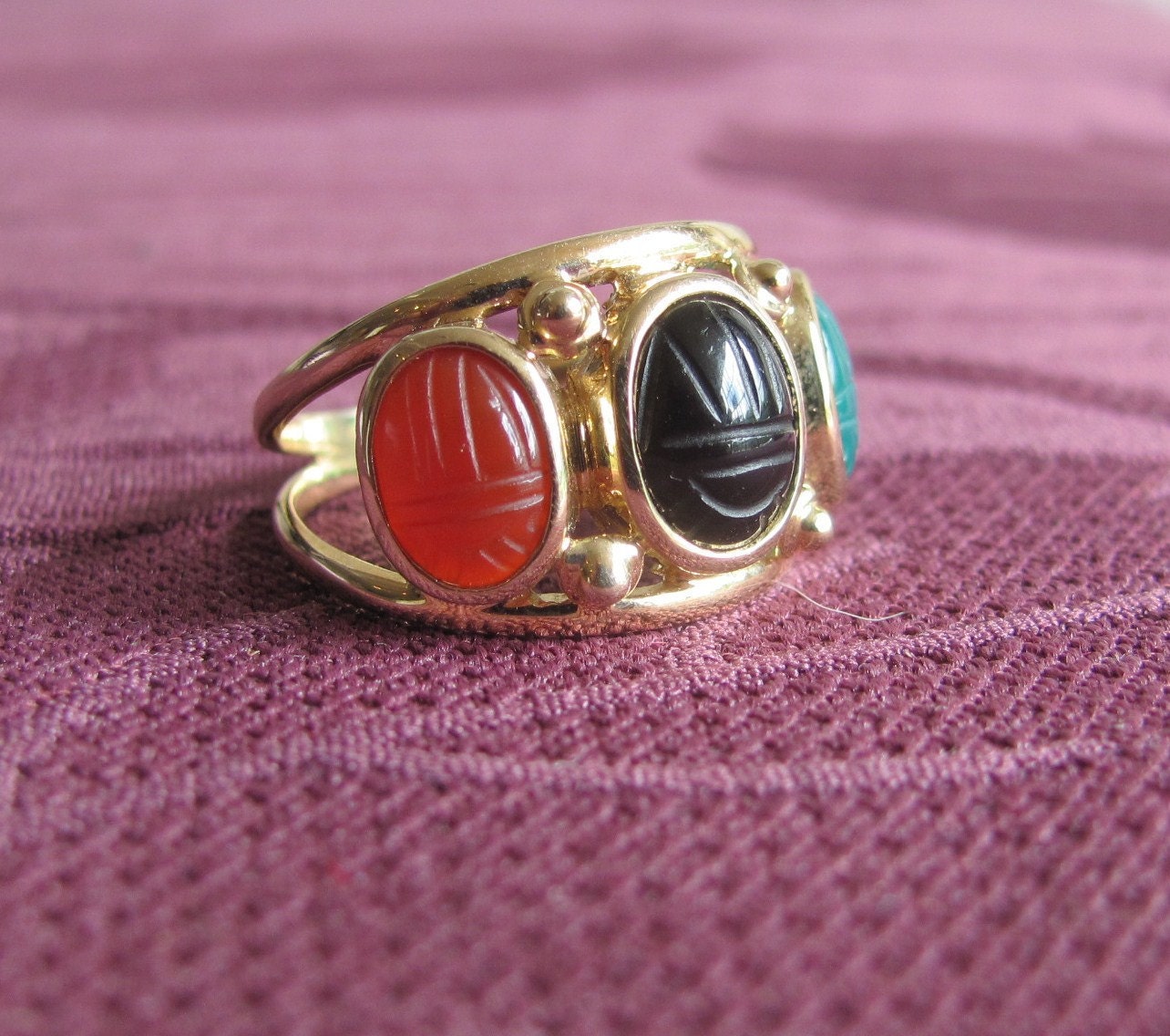 14k Scarab Beetle Ring