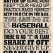 Vintage Dictionary Baseball Subway Art Print - plus FREE 5x7 monogram