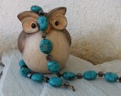 Magnesite, Hematite  Necklace  -  Blue, turquoise Necklace - Handmade jewelry - Gift for her - Modern style